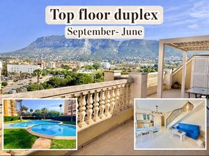 Top floor apartment for winter rental Denia