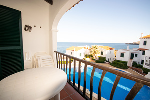 3 bedroom apartment in Playa Fornells, Menorca overlooking the sea
