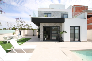 3 bed 2 bath villa, solarium, basement and sea views. Pilar de la Horadada